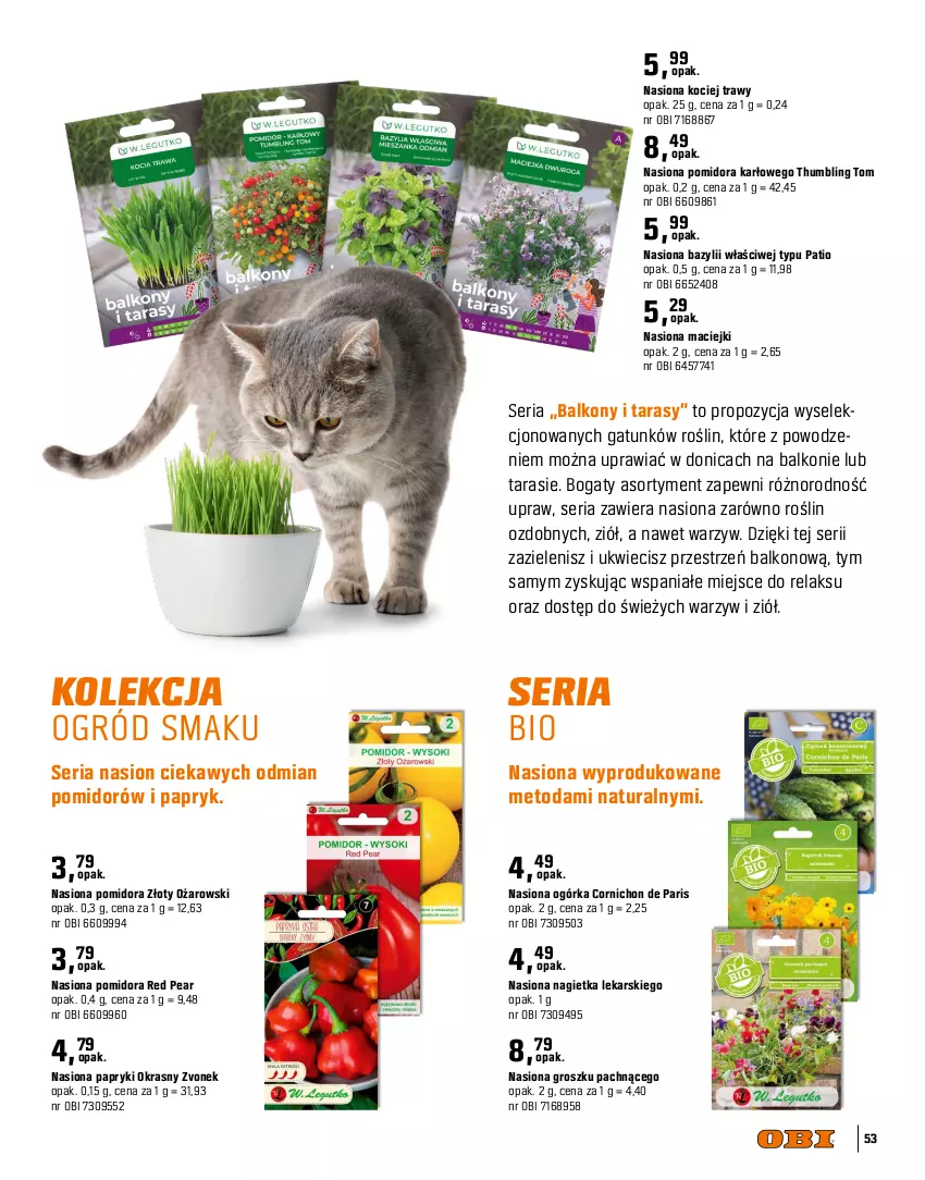 Gazetka promocyjna Obi - Gazetka OBI - ważna 09.04 do 31.08.2025 - strona 53 - produkty: Bazyl, Koc, Ogród, Ser, Warzywa