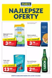 Gazetka promocyjna Makro - Najlepsze oferty - oferta z alkoholem - Gazetka - ważna od 17.10 do 17.10.2022 - strona 1 - produkty: Piwo, Lubella, Makaron, Bell, Praliny, Lindor, Spaghetti, Bella, Lech Premium, Mleko