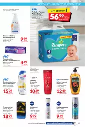 Gazetka promocyjna Makro - Najlepsze oferty - oferta z alkoholem - Gazetka - ważna od 17.10 do 17.10.2022 - strona 15 - produkty: Nivea Men, Elseve, Emulsja, Palmolive, Pampers, Lactacyd, Pieluchy, Dezodorant, Skyn, Pasta do zębów, Pianka do golenia, L’Oréal, Szampon, Unimil, Prezerwatyw, Blend-a-Med, Nivea