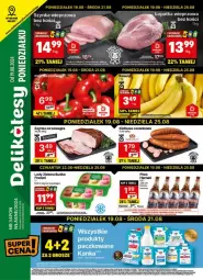 Gazetka promocyjna Delikatesy Centrum - Gazetka - ważna od 25.08 do 25.08.2024 - strona 1 - produkty: Szynka wieprzowa, Lody, Szynka, EPEE, Zielona Budka, Woda, Kiełbasa