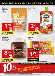 Gazetka promocyjna Delikatesy Centrum - Gazetka - ważna od 25.08 do 25.08.2024 - strona 22 - produkty: Sok, Por, Ba!, Dżem, Owsianka, Baton