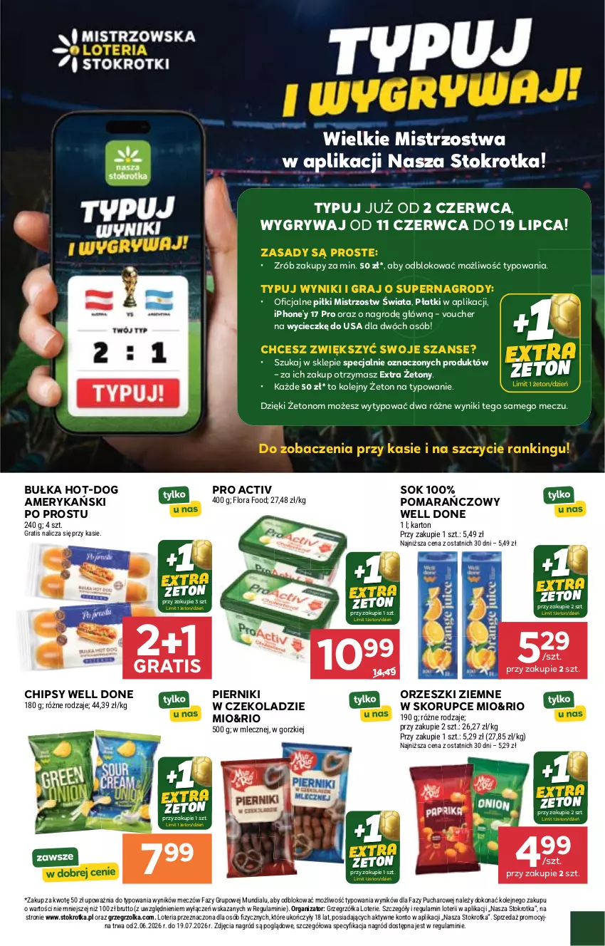 Gazetka promocyjna Stokrotka - Express - ważna 11.06 do 17.06.2026 - strona 7 - produkty: Bułka, Chipsy, Fa, Flora, Gra, Gry, Olej, Orzeszki, Orzeszki ziemne, Piernik, Pierniki w czekoladzie, Sok
