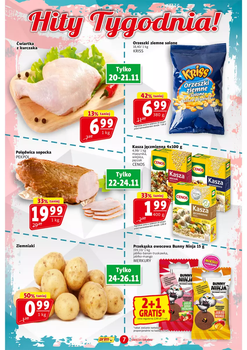 Gazetka promocyjna Prim Market - ważna 20.11 do 26.11.2025 - strona 7 - produkty: Cenos, Kasza, Kasza jęczmienna, Kurczak, Mango, Por