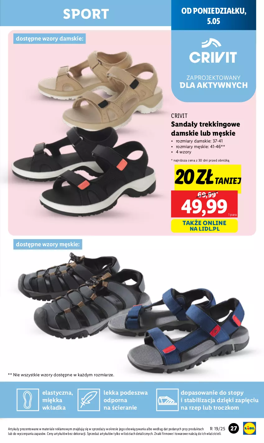 Gazetka promocyjna Lidl - GAZETKA - ważna 05.05 do 10.05.2025 - strona 29 - produkty: Por, Sandał, Sport, Top