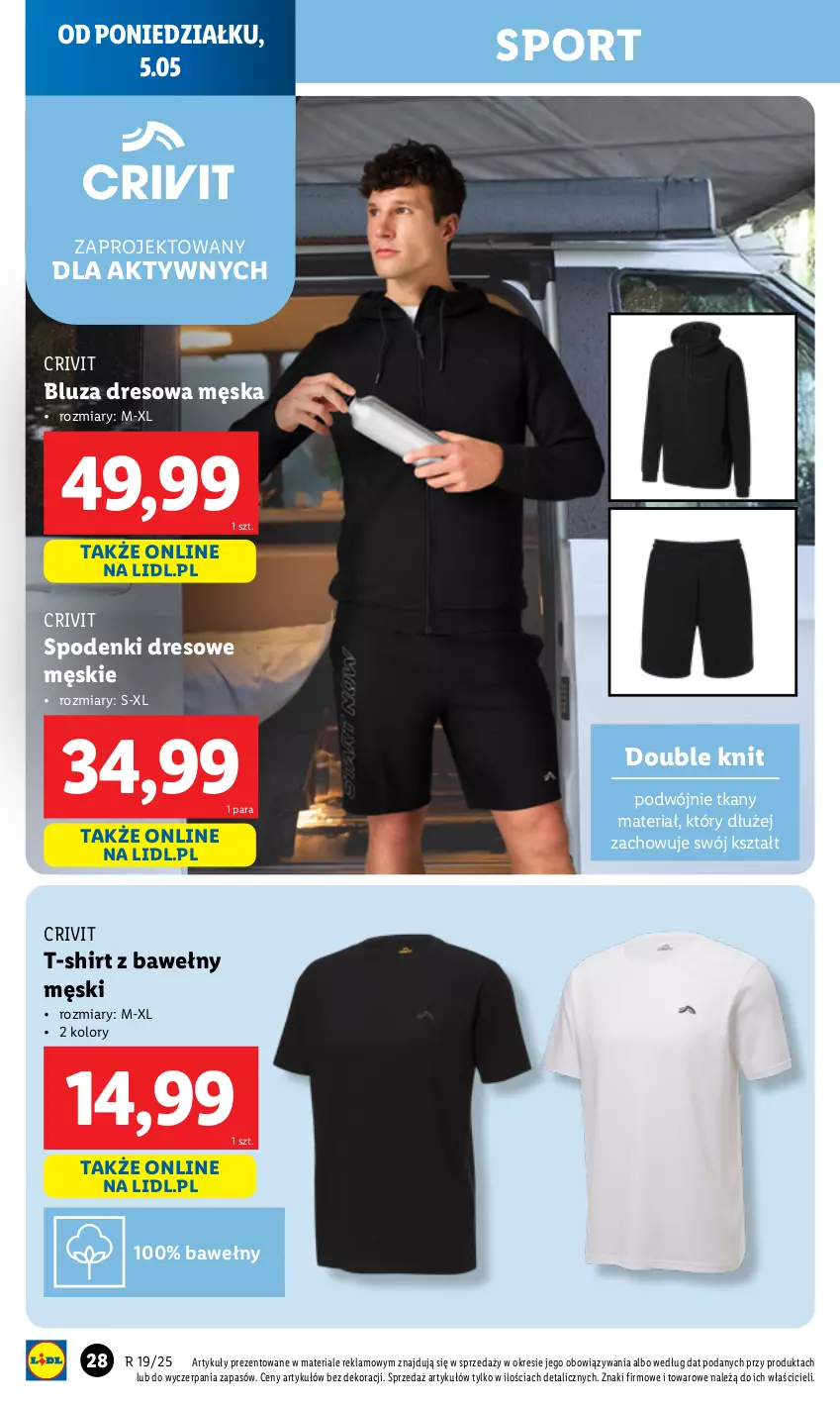 Gazetka promocyjna Lidl - GAZETKA - ważna 05.05 do 10.05.2025 - strona 30 - produkty: Bluza, Bluza dresowa, Dres, Por, Sport, T-shirt