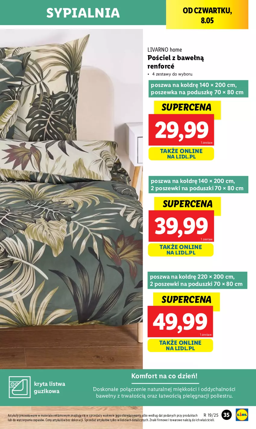 Gazetka promocyjna Lidl - GAZETKA - ważna 05.05 do 10.05.2025 - strona 39 - produkty: Ivar, Listwa, Pościel, Poszewka, Sypialnia