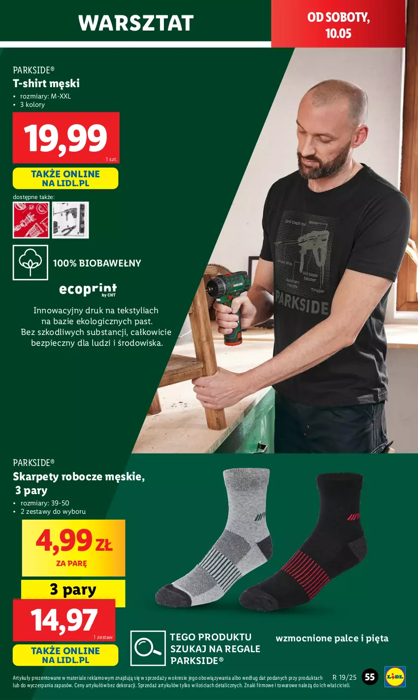 Gazetka promocyjna Lidl - GAZETKA - ważna 05.05 do 10.05.2025 - strona 59 - produkty: Karp, Parkside, Piec, T-shirt