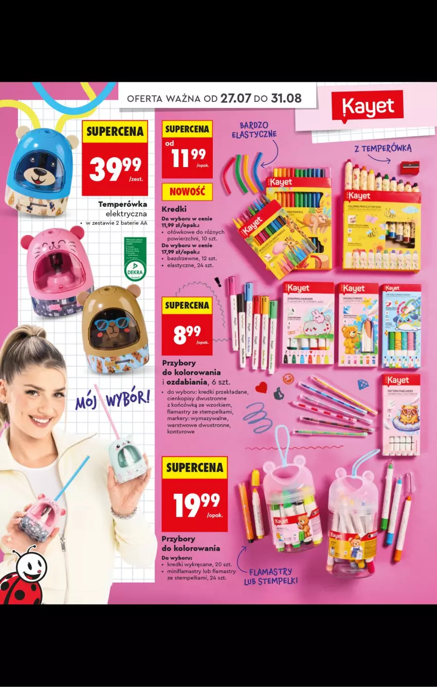 Gazetka promocyjna Biedronka - Gazetka - ważna 20.07 do 31.08.2026 - strona 10 - produkty: Flamastry, Marker