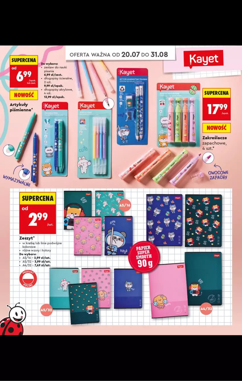 Gazetka promocyjna Biedronka - Gazetka - ważna 20.07 do 31.08.2026 - strona 22 - produkty: Długopis