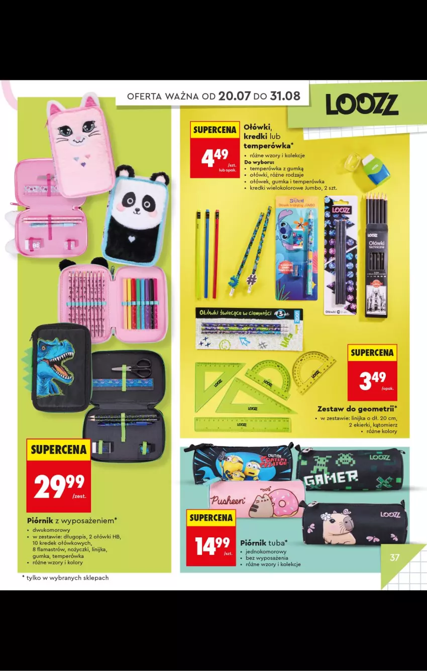 Gazetka promocyjna Biedronka - Gazetka - ważna 20.07 do 31.08.2026 - strona 37 - produkty: Piórnik