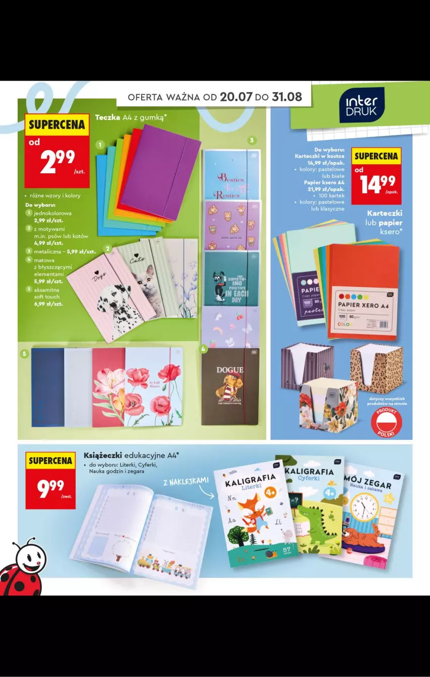 Gazetka promocyjna Biedronka - Gazetka - ważna 20.07 do 31.08.2026 - strona 74 - produkty: Gra, Papier, Zegar