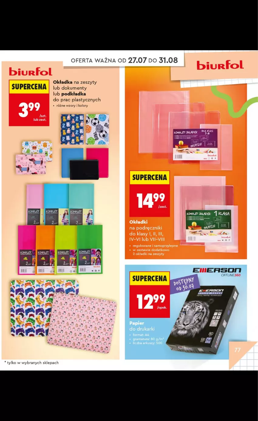 Gazetka promocyjna Biedronka - Gazetka - ważna 20.07 do 31.08.2026 - strona 77 - produkty: Podkład, Podkładka, Sok