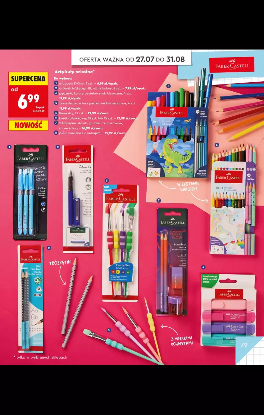 Gazetka promocyjna Biedronka - Gazetka - ważna 20.07 do 31.08.2026 - strona 79 - produkty: Fa, Flamastry, Gra