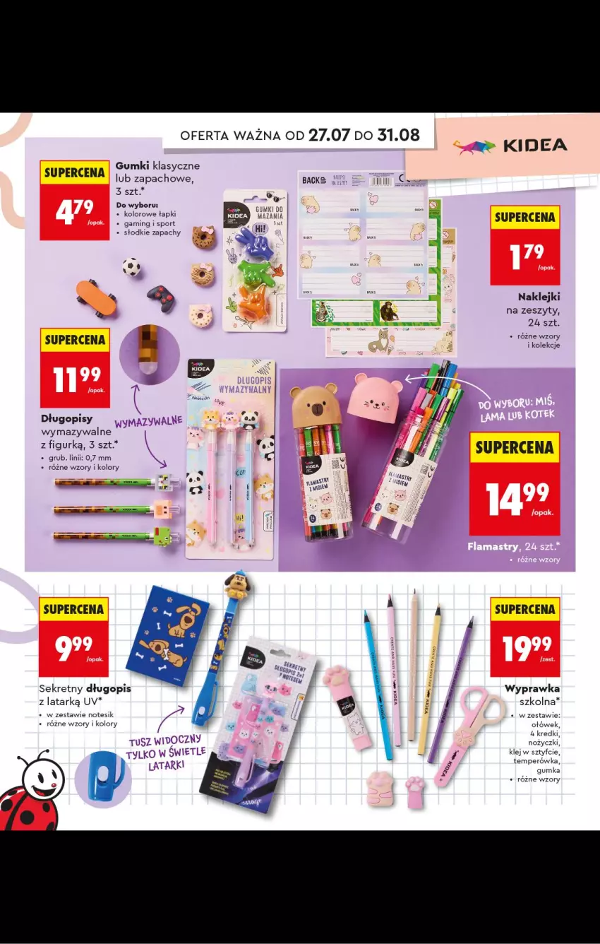 Gazetka promocyjna Biedronka - Gazetka - ważna 20.07 do 31.08.2026 - strona 82 - produkty: BIC, Długopis, Klej, Kret, Por, Sport, Tusz