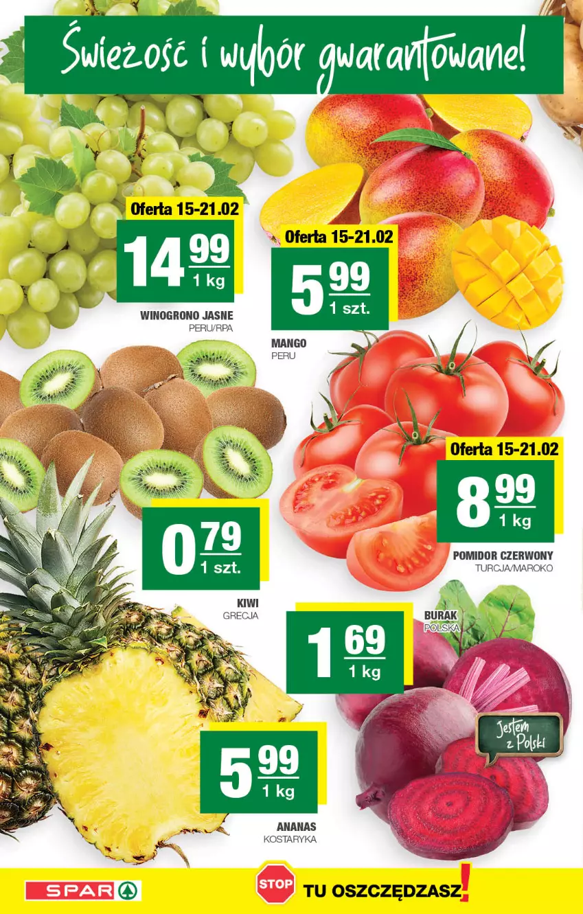 Gazetka promocyjna Spar - Spar - ważna 12.02 do 22.02.2023 - strona 2 - produkty: Ananas, Kiwi, Wino