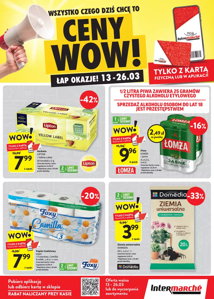 Gazetka promocyjna Intermarche - Ceny WOW - ważna 13.03 do 26.03.2025 - strona 2 - produkty: AEG, Foxy, Herbata, Lipton, Papier, Papier toaletowy, Piwo