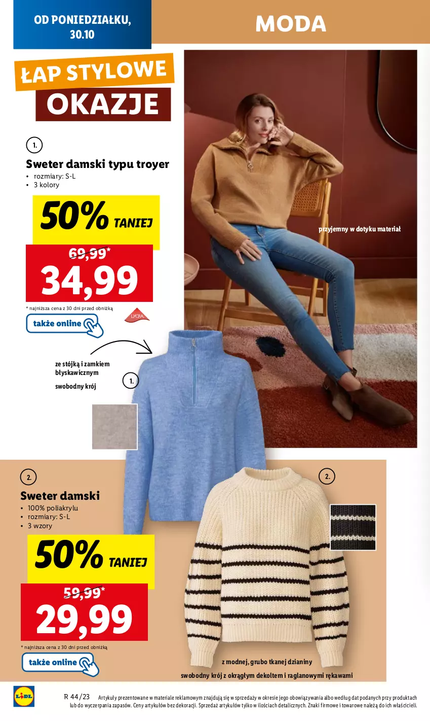 Gazetka promocyjna Lidl - GAZETKA - ważna 30.10 do 31.10.2023 - strona 22 - produkty: Kawa, Moda, Sweter