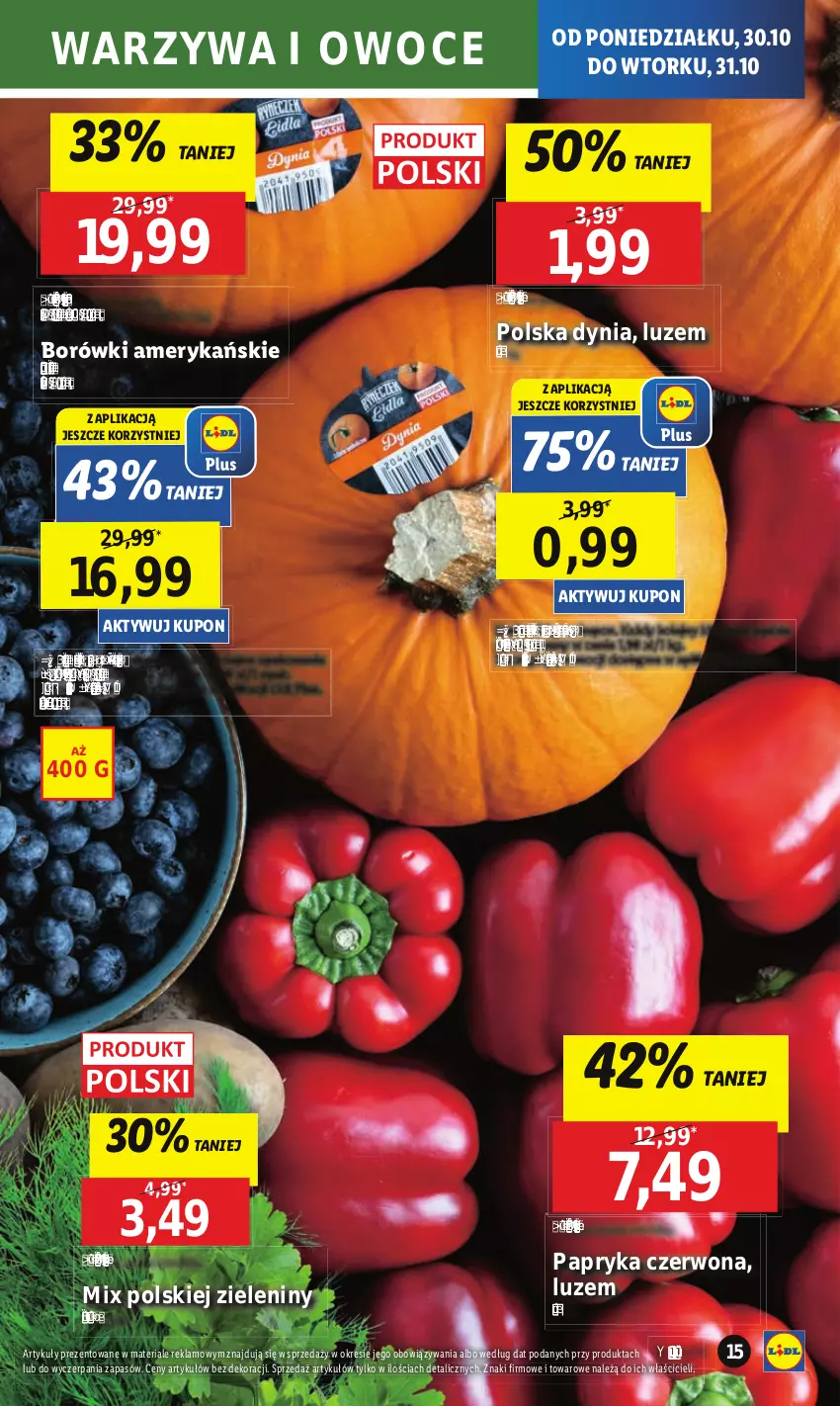 Gazetka promocyjna Lidl - GAZETKA - ważna 30.10 do 31.10.2023 - strona 29 - produkty: Fa, Gra, Olej, Owoce, Papryka, Papryka czerwona, Warzywa, Warzywa i owoce