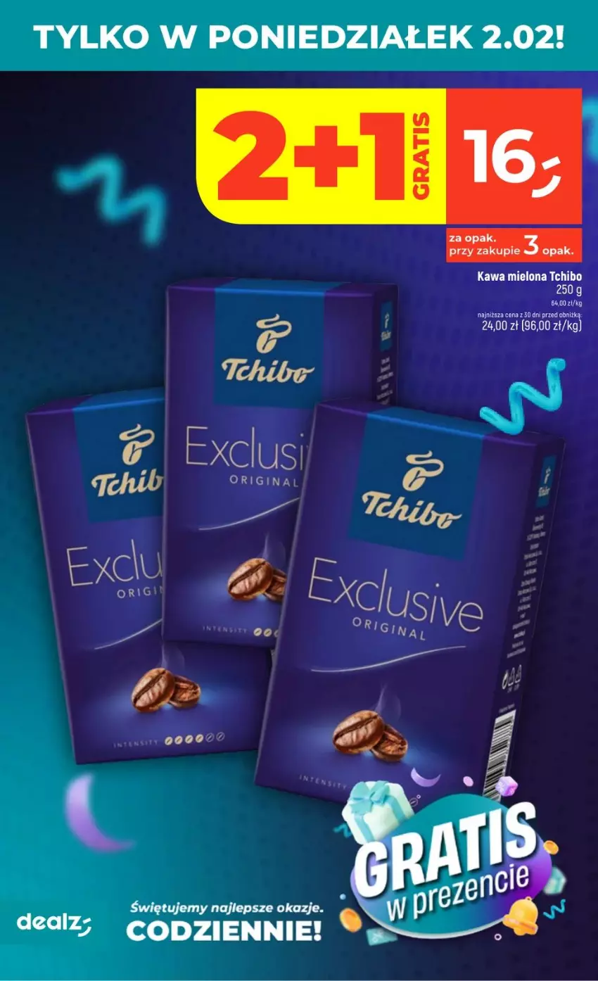 Gazetka promocyjna Dealz - GRATIS W PREZENCIE - ważna 02.02 do 04.02.2026 - strona 2 - produkty: Kawa, Kawa mielona, Tchibo