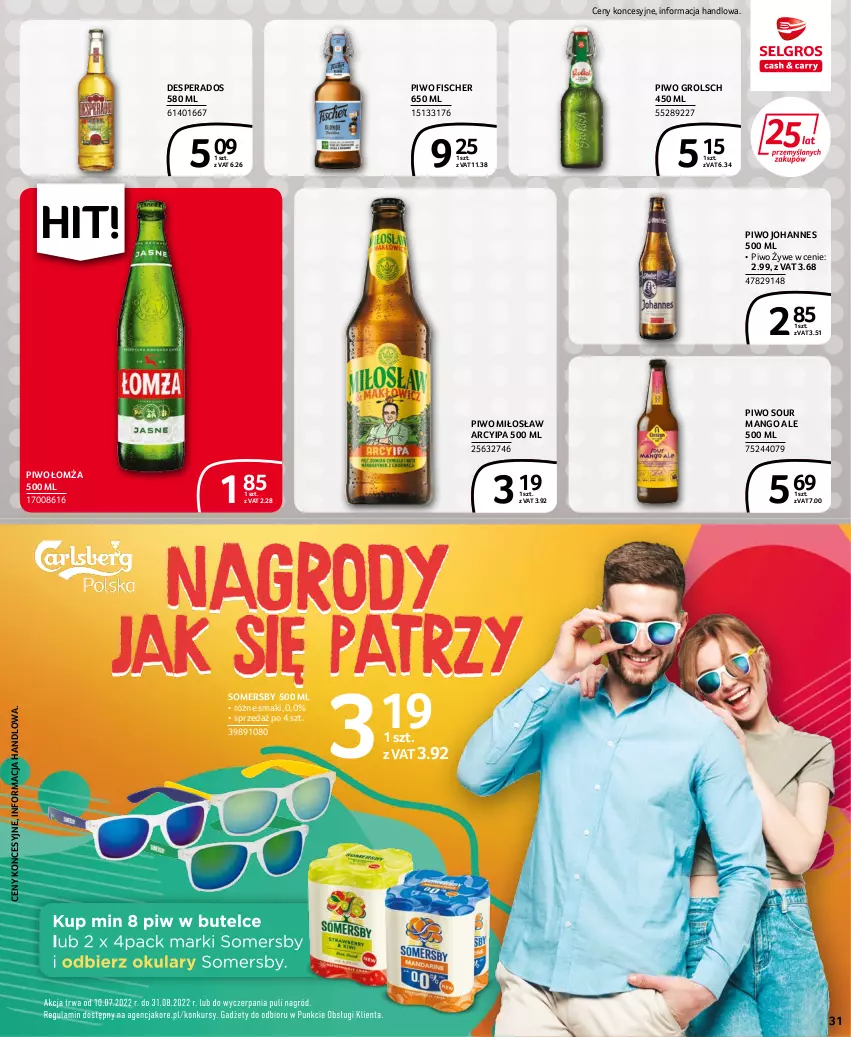 Gazetka promocyjna Selgros - Extra Oferta - ważna 14.07 do 27.07.2022 - strona 31 - produkty: Desperados, Mango, Piwo, Somersby