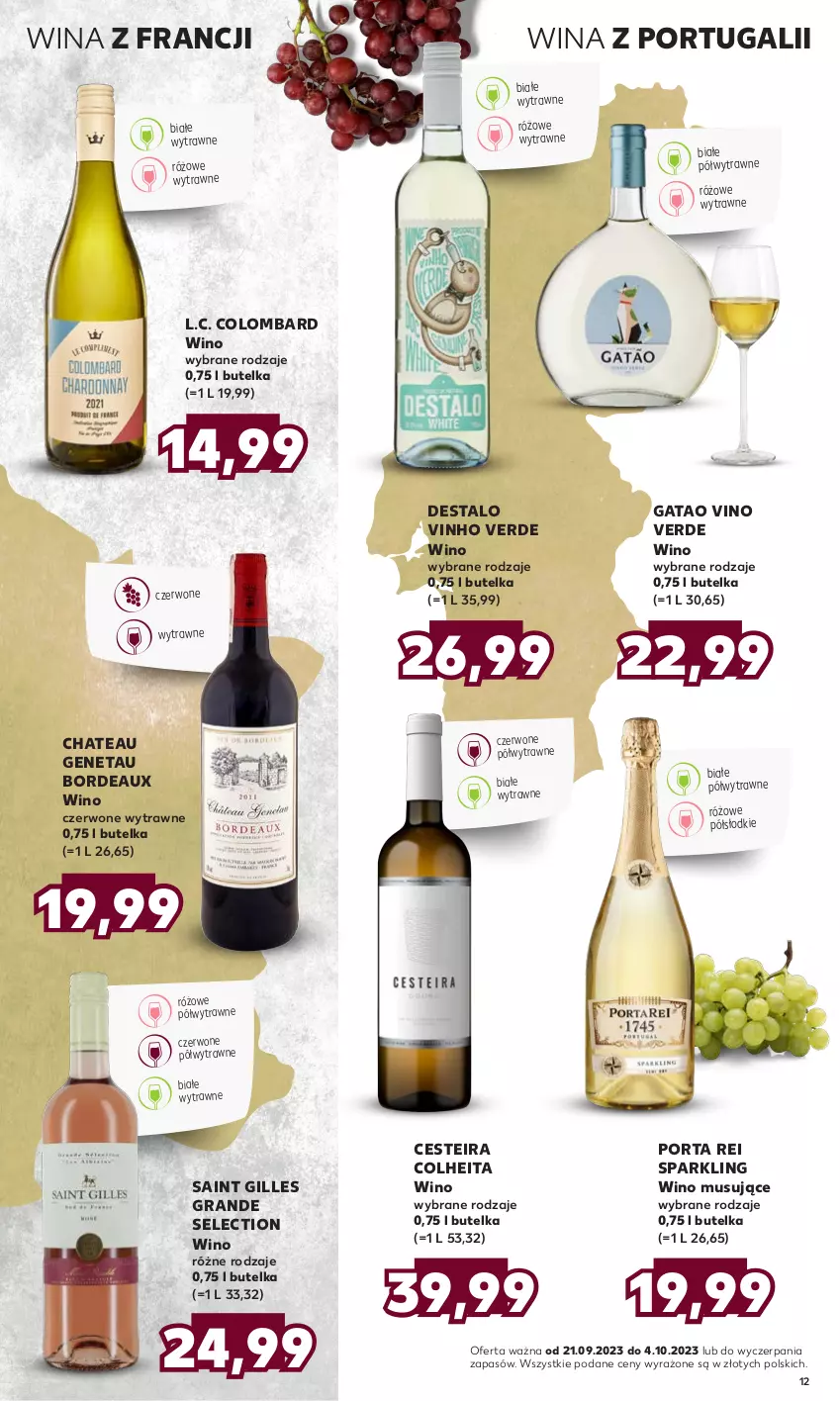 Gazetka promocyjna Kaufland - Barek Kauflandu - ważna 21.09 do 04.10.2023 - strona 12 - produkty: Bordeaux, Gra, Mus, Por, Wino, Wino białe, Wino czerwone, Wino musujące