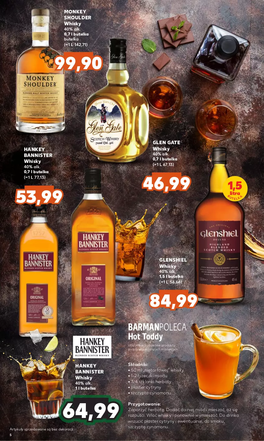 Gazetka promocyjna Kaufland - Barek Kauflandu - ważna 21.09 do 04.10.2023 - strona 5 - produkty: Cytryny, Glen Gate, Inka, Lanki, Miód, Whisky