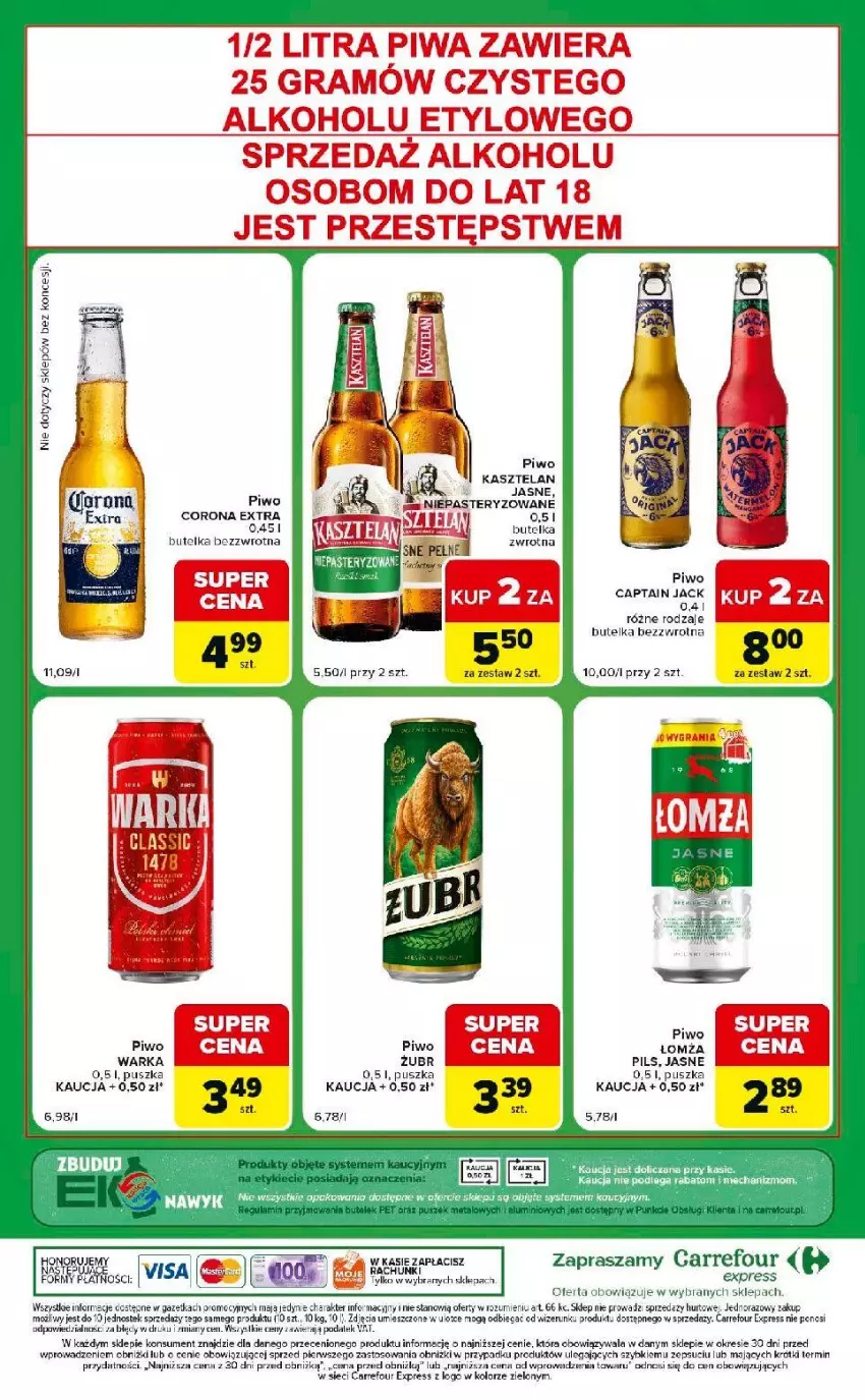 Gazetka promocyjna Carrefour - Gazetka Express w SUMIE ekspresowe zakupy - ważna 30.06 do 06.07.2026 - strona 8 - produkty: Corona Extra, Dres, Kasztelan, Piwo, Stek, Warka