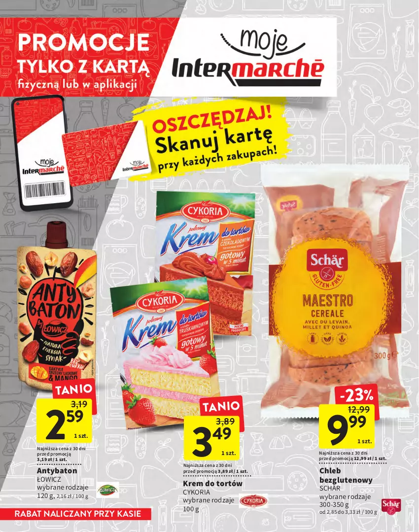 Gazetka promocyjna Intermarche - Gazetka Intermarche - ważna 19.01 do 01.02.2023 - strona 14 - produkty: Baton, Chleb, Chleb bezglutenowy, Krem do tortów