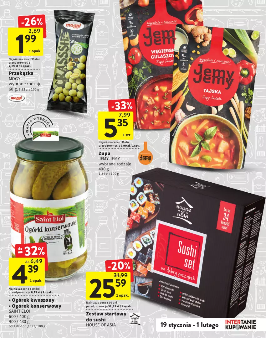 Gazetka promocyjna Intermarche - Gazetka Intermarche - ważna 19.01 do 01.02.2023 - strona 15 - produkty: House of Asia, Ogórek, Ser, Sushi, Zupa