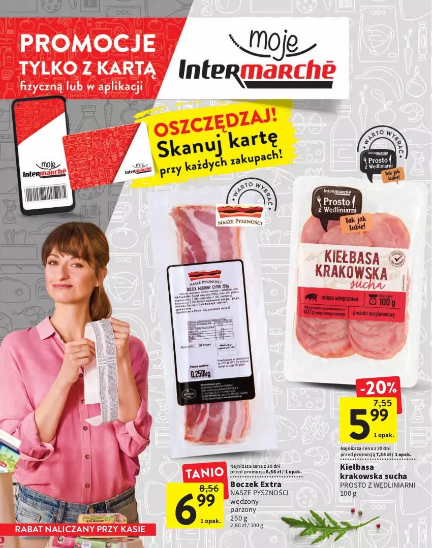 Gazetka promocyjna Intermarche - Gazetka Intermarche - ważna 19.01 do 01.02.2023 - strona 4 - produkty: Boczek, Kiełbasa, Kiełbasa krakowska