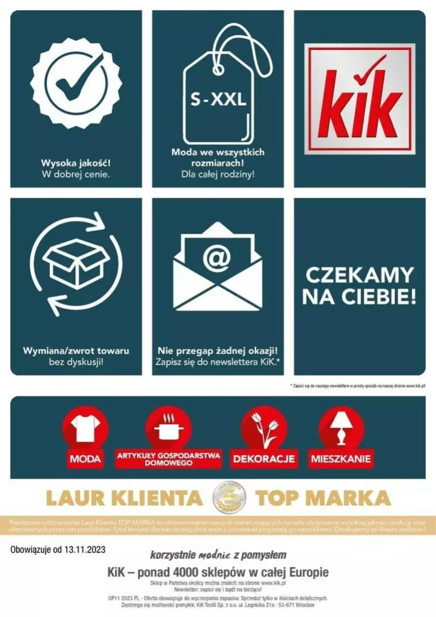 Gazetka promocyjna Kik - ważna 13.11 do 19.11.2023 - strona 18 - produkty: Fa, Laur, Moda, Sok, Tera, Top