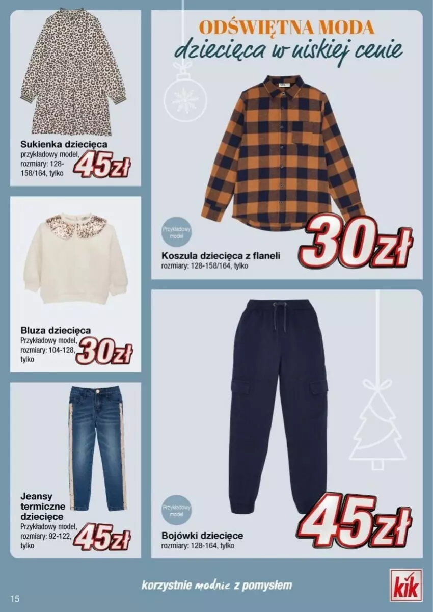 Gazetka promocyjna Kik - ważna 13.11 do 19.11.2023 - strona 7 - produkty: Bluza, Dzieci, Kosz, Koszula, Moda, Sukienka