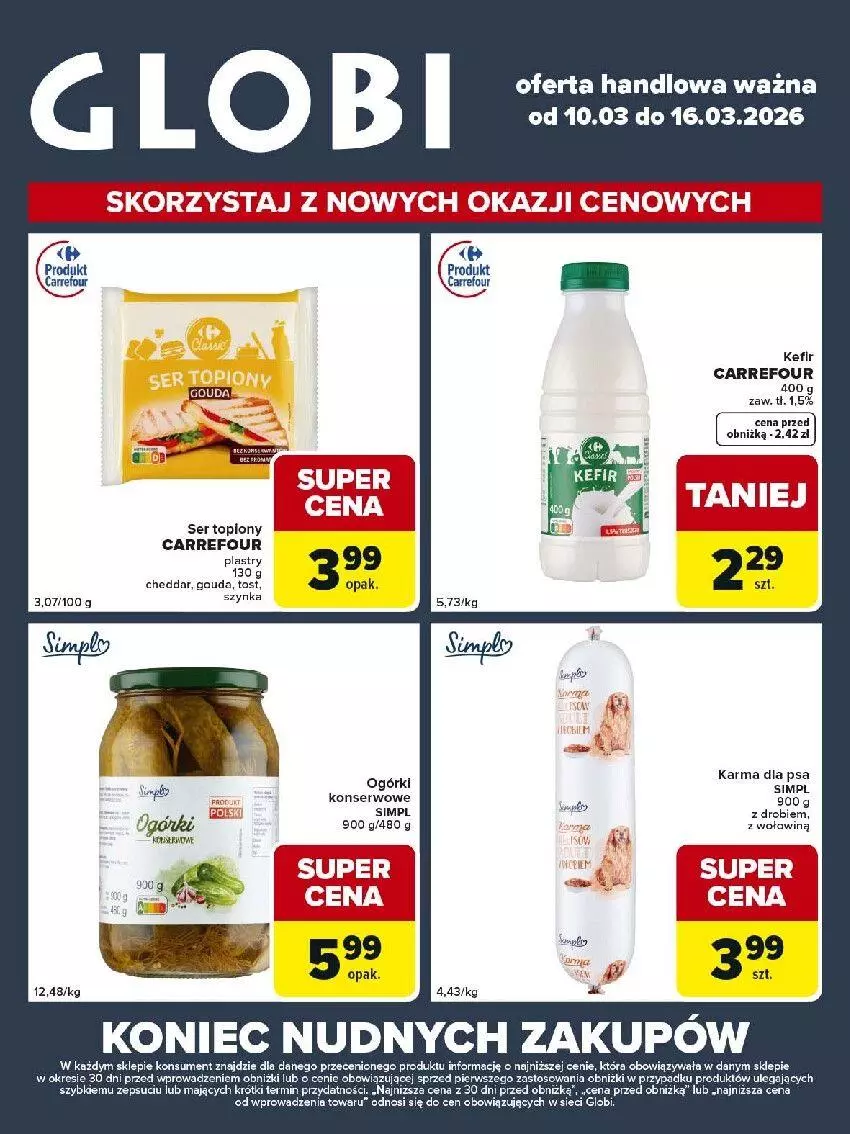 Gazetka promocyjna Carrefour - Gazetka Globi - ważna 10.03 do 16.03.2026 - strona 2 - produkty: Cheddar, Gouda, Ser, Ser topiony, Top