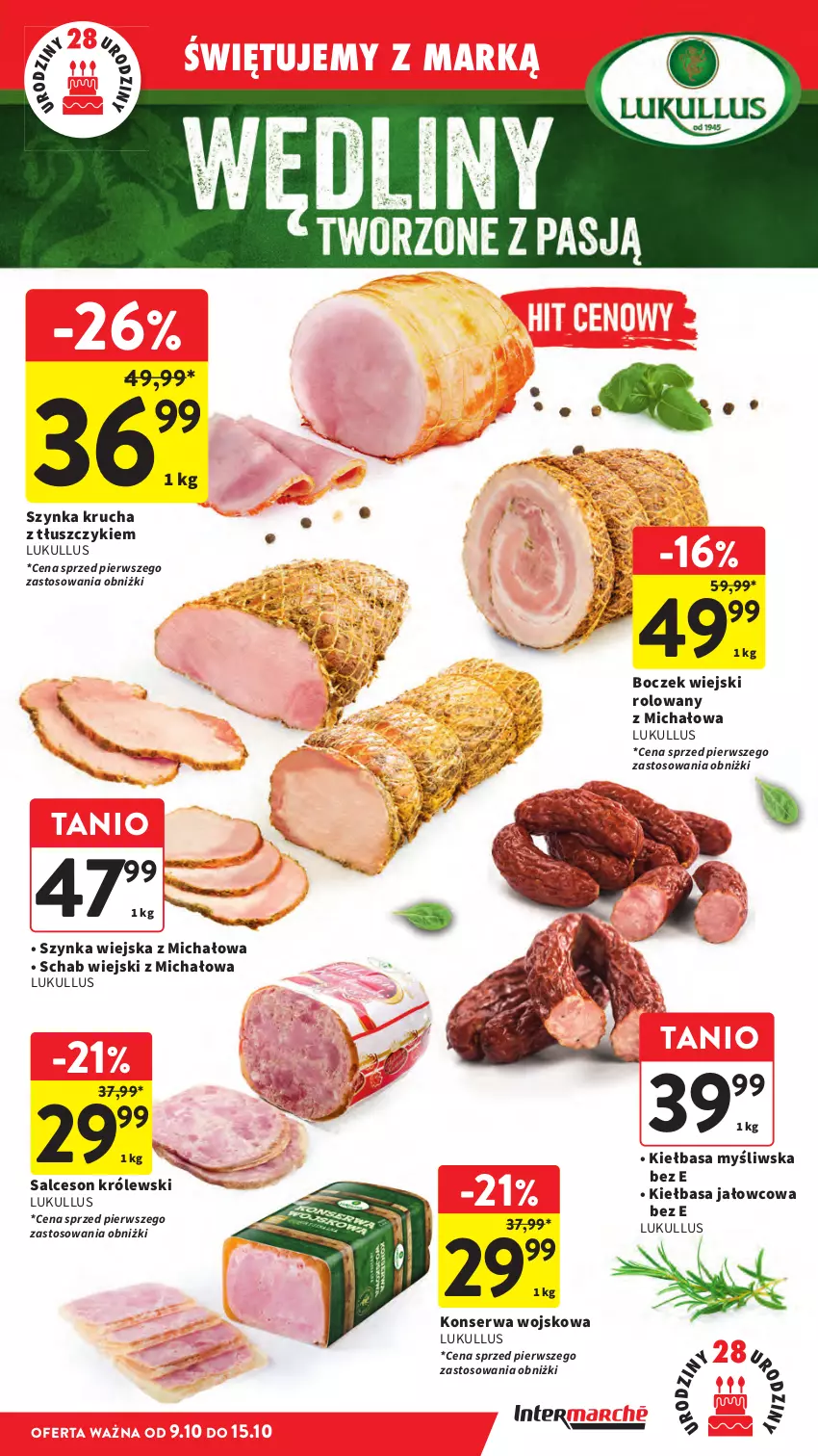 Gazetka promocyjna Intermarche - Gazetka promocyjna - ważna 09.10 do 15.10.2025 - strona 13 - produkty: Szynka