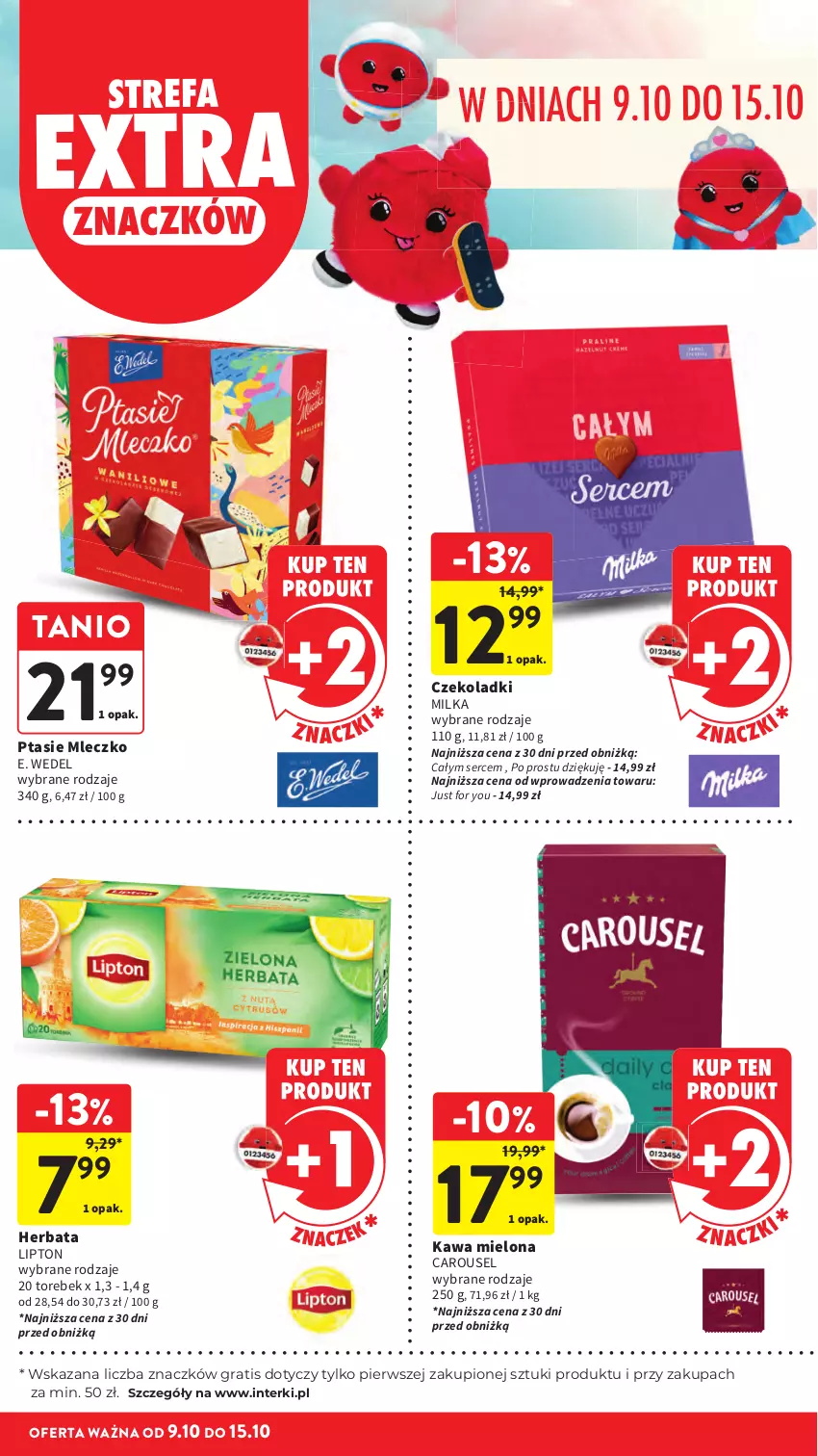 Gazetka promocyjna Intermarche - Gazetka promocyjna - ważna 09.10 do 15.10.2025 - strona 18 - produkty: E. Wedel, Fa, Gra, Herbata, Kawa, Kawa mielona, Lipton, Milka, Mleczko, Ptasie mleczko, Ser