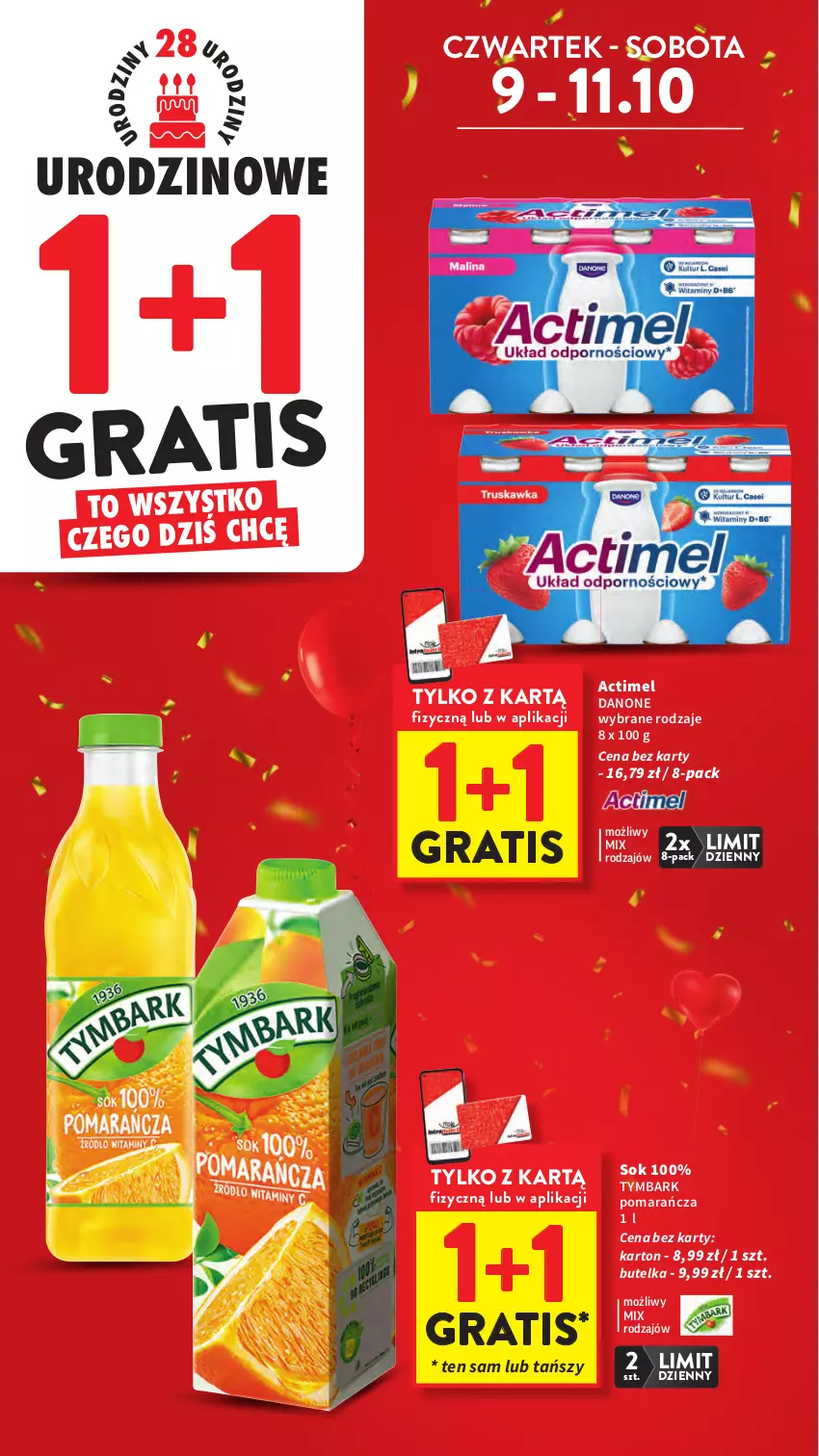 Gazetka promocyjna Intermarche - Gazetka promocyjna - ważna 09.10 do 15.10.2025 - strona 2 - produkty: Actimel, Danone, Gra, Sok, Tymbark