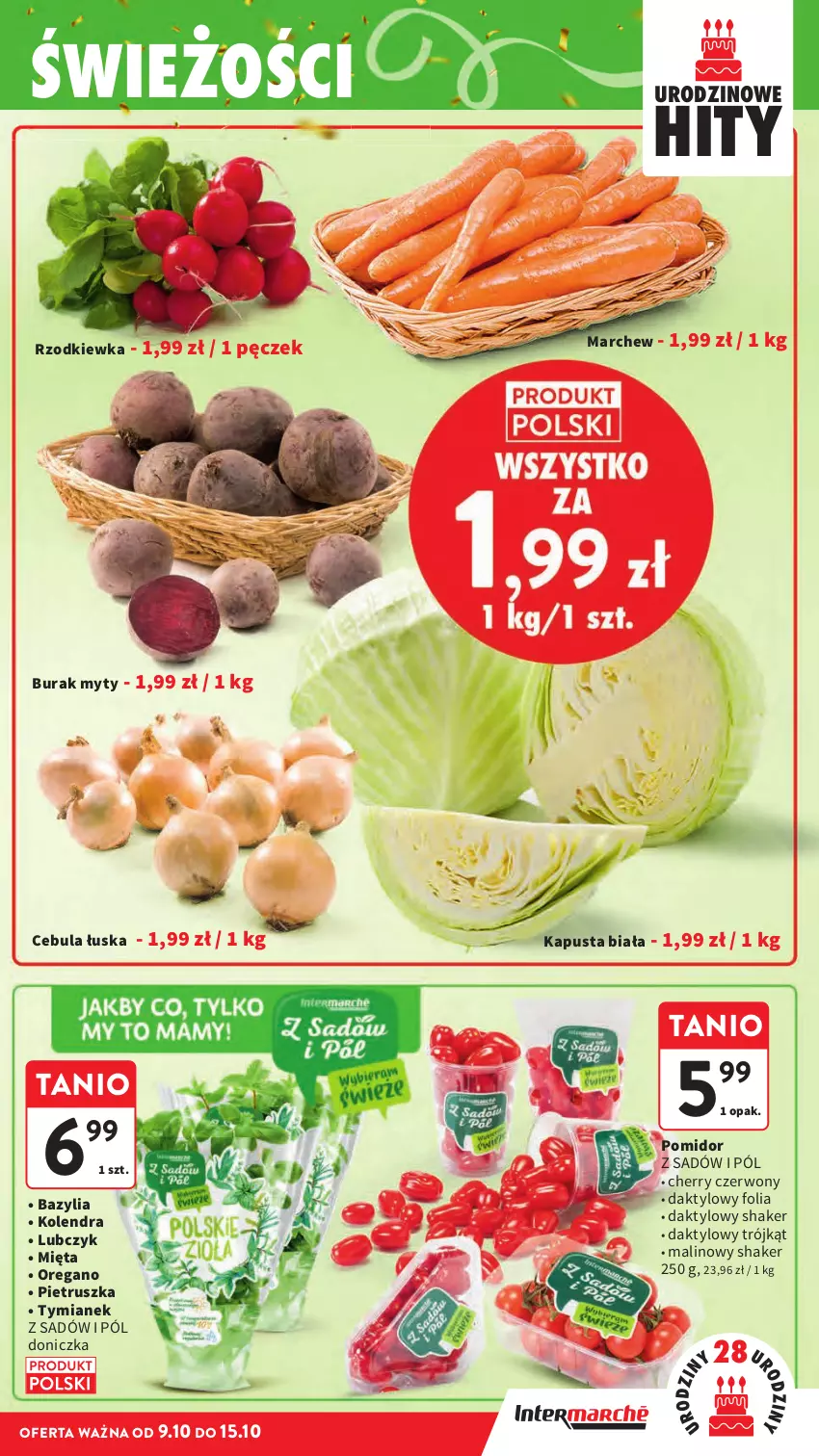 Gazetka promocyjna Intermarche - Gazetka promocyjna - ważna 09.10 do 15.10.2025 - strona 23 - produkty: Bazyl, Bazylia, Cebula, Kolendra, Mięta, Pietruszka, Rzodkiewka