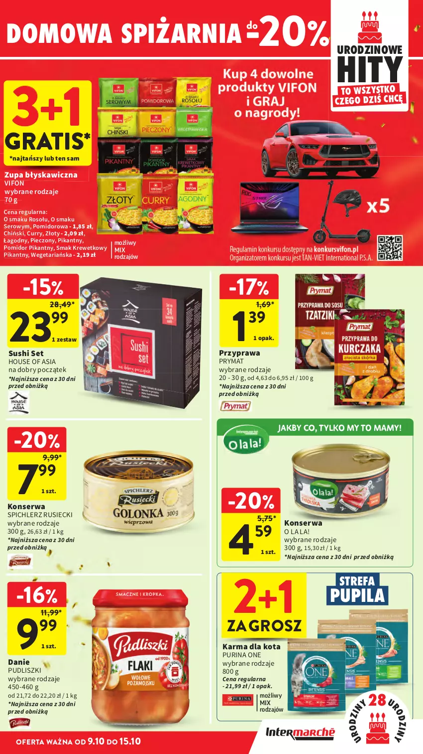 Gazetka promocyjna Intermarche - Gazetka promocyjna - ważna 09.10 do 15.10.2025 - strona 33 - produkty: Gra, House of Asia, Piec, Prymat, Pudliszki, Pur, Purina, Ser, Spichlerz Rusiecki