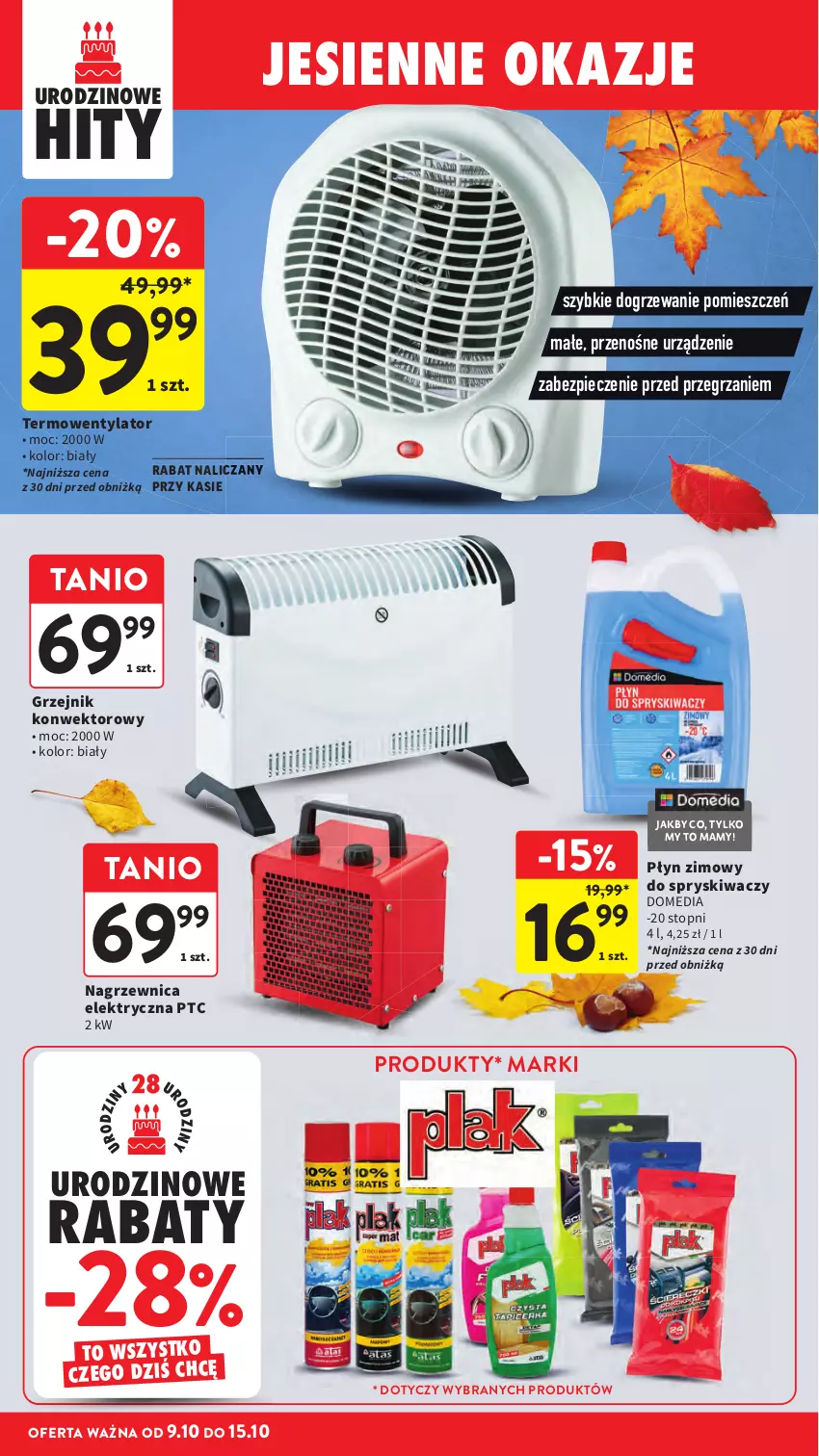 Gazetka promocyjna Intermarche - Gazetka promocyjna - ważna 09.10 do 15.10.2025 - strona 44 - produkty: Grzejnik, Grzejnik konwektorowy, Nagrzewnica elektryczna, Ogrzewanie, Piec, Płyn zimowy, Termowentylator, Top