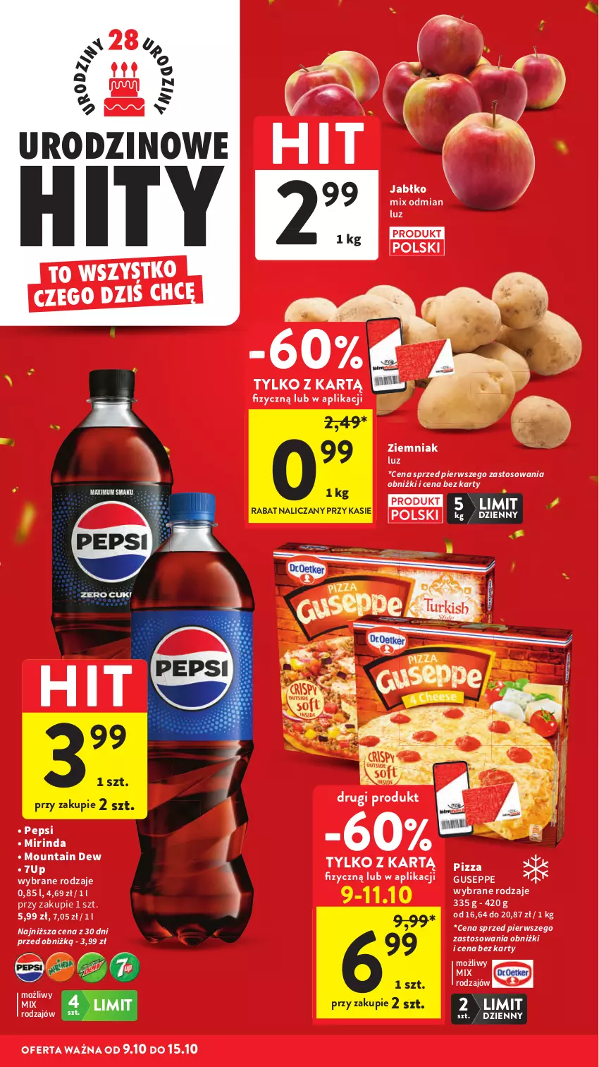 Gazetka promocyjna Intermarche - Gazetka promocyjna - ważna 09.10 do 15.10.2025 - strona 6 - produkty: 7up, Mirinda, Pepsi, Pizza