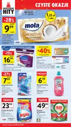 Gazetka promocyjna Intermarche - Gazetka promocyjna - Gazetka - ważna od 15.10 do 15.10.2025 - strona 42 - produkty: Papier, Zawieszka do wc, Bell, Proszek do prania, Tampony, Papier toaletowy, Mola, Tytan, Fairy, Zmywarki, Sidolux, Bryza, O.B., Fa