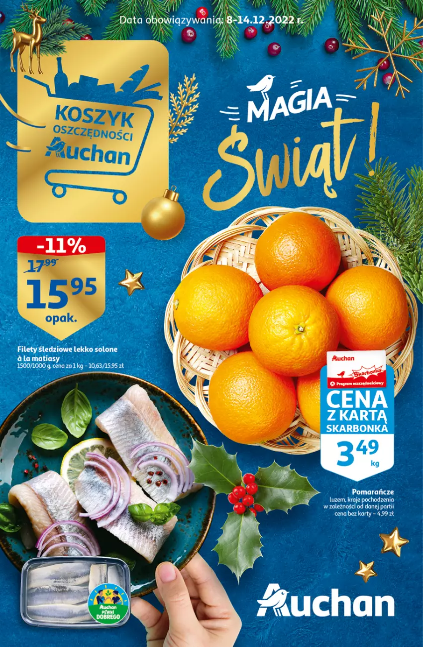 Gazetka promocyjna Auchan - Gazetka Magia Świąt Auchan Hipermarket - ważna 08.12 do 14.12.2022 - strona 1
