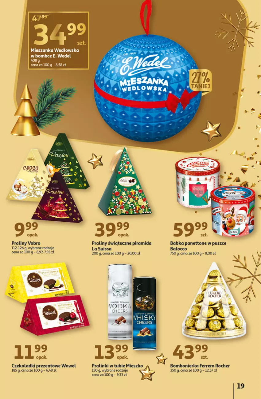 Gazetka promocyjna Auchan - Gazetka Magia Świąt Auchan Hipermarket - ważna 08.12 do 14.12.2022 - strona 19 - produkty: Babka, Ferrero, Ferrero Rocher, Praliny, Wawel