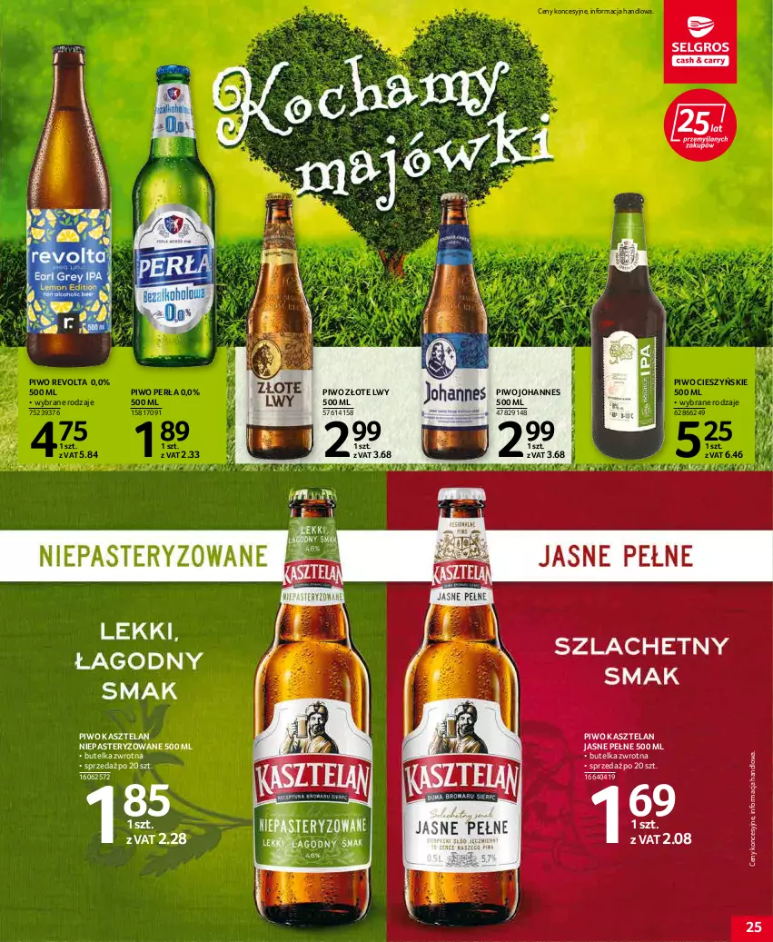Gazetka promocyjna Selgros - Katalog Grill - ważna 19.04 do 04.05.2022 - strona 25 - produkty: Kasztelan, Perła, Piwo
