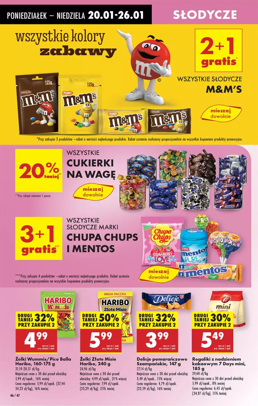 Gazetka promocyjna Biedronka - Od Poniedziałku - ważna 20.01 do 25.01.2025 - strona 52 - produkty: 7 Days, Chupa Chups, Cukier, Cukierki, Delicje, Gra, Haribo, Kakao, Mentos, Por, Rama, Rogal