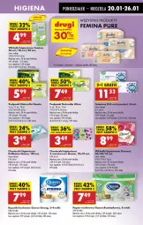 Gazetka promocyjna Biedronka - Od Poniedziałku - Gazetka - ważna od 25.01 do 25.01.2025 - strona 69 - produkty: Naturell, Rum, Pur, Papier, Discreet, Tampony, Papier toaletowy, Ręcznik, Rolki, Chusteczki, Podpaski, Wkładki, O.B., Naturella, LG, Fa