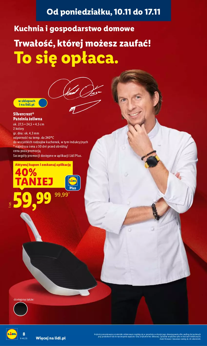 Gazetka promocyjna Lidl - GAZETKA - ważna 10.11 do 15.11.2025 - strona 12 - produkty: Fa, Kuchnia, Patelnia, Por, Silvercrest