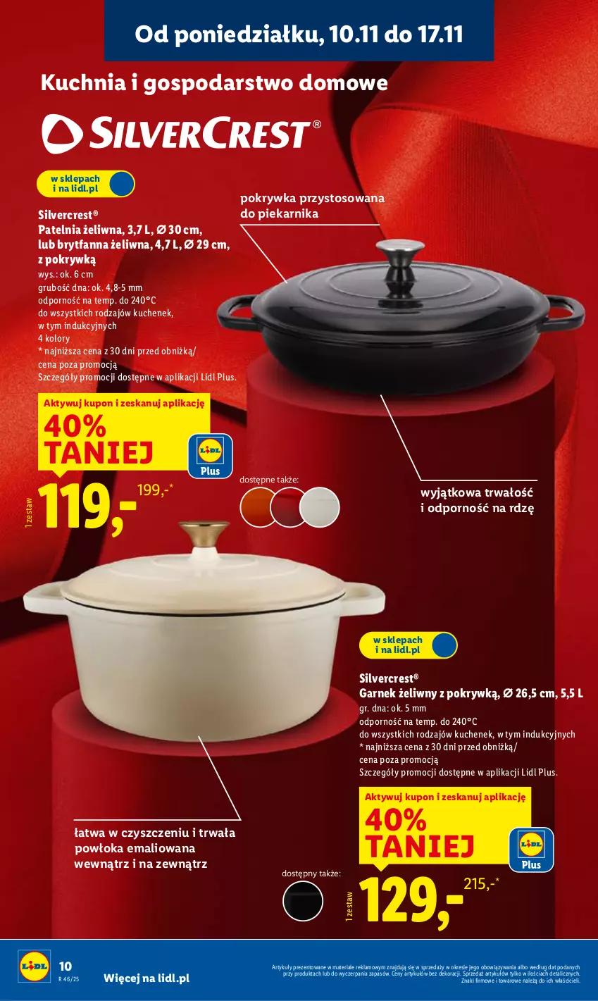 Gazetka promocyjna Lidl - GAZETKA - ważna 10.11 do 15.11.2025 - strona 14 - produkty: Fa, Garnek, Kuchnia, Patelnia, Piekarnik, Por, Silvercrest
