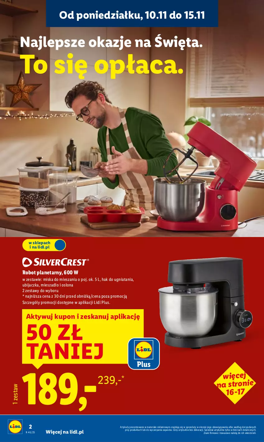 Gazetka promocyjna Lidl - GAZETKA - ważna 10.11 do 15.11.2025 - strona 2 - produkty: Mieszadło, Miska, Robot, Robot planetarny