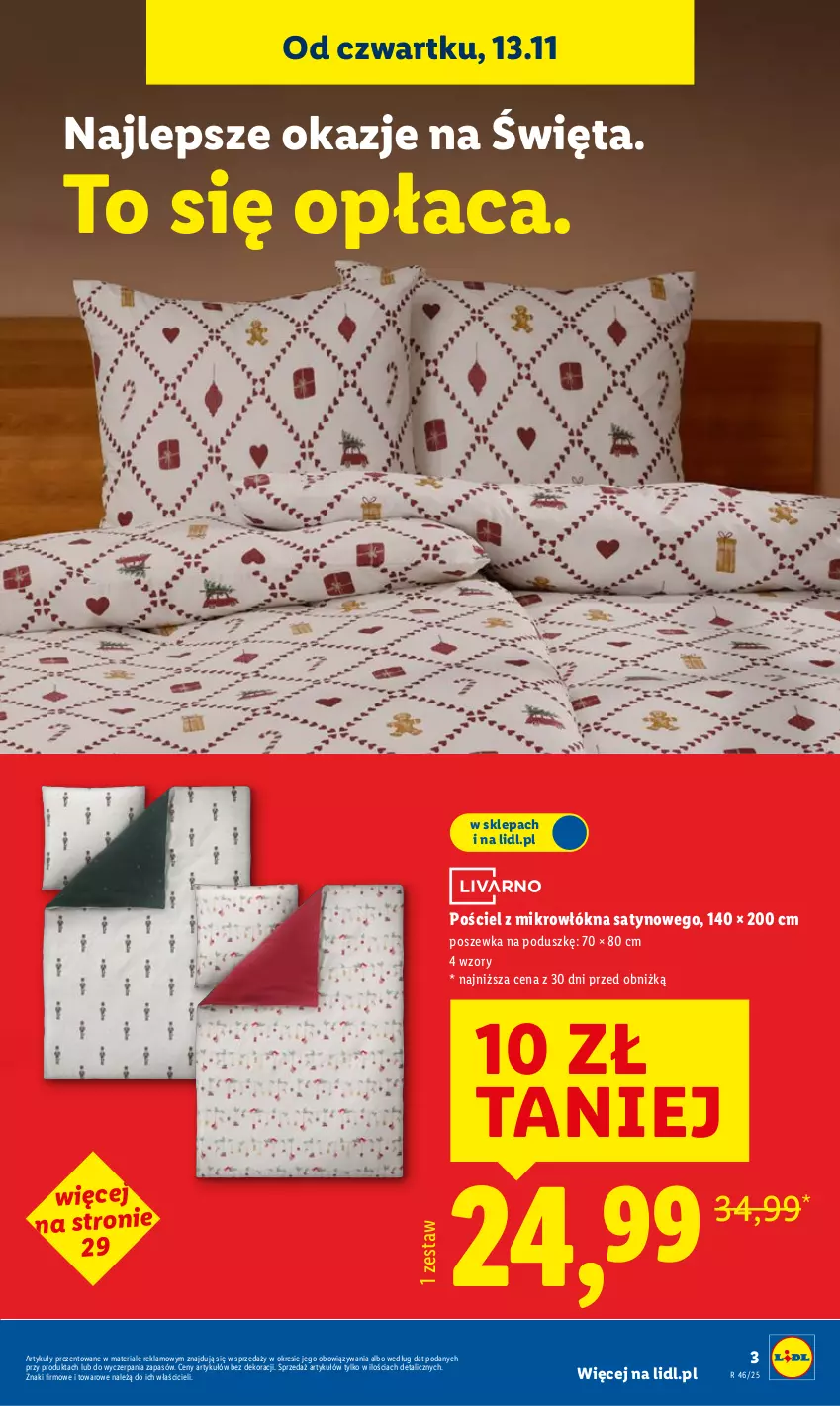 Gazetka promocyjna Lidl - GAZETKA - ważna 10.11 do 15.11.2025 - strona 3 - produkty: Pościel, Poszewka